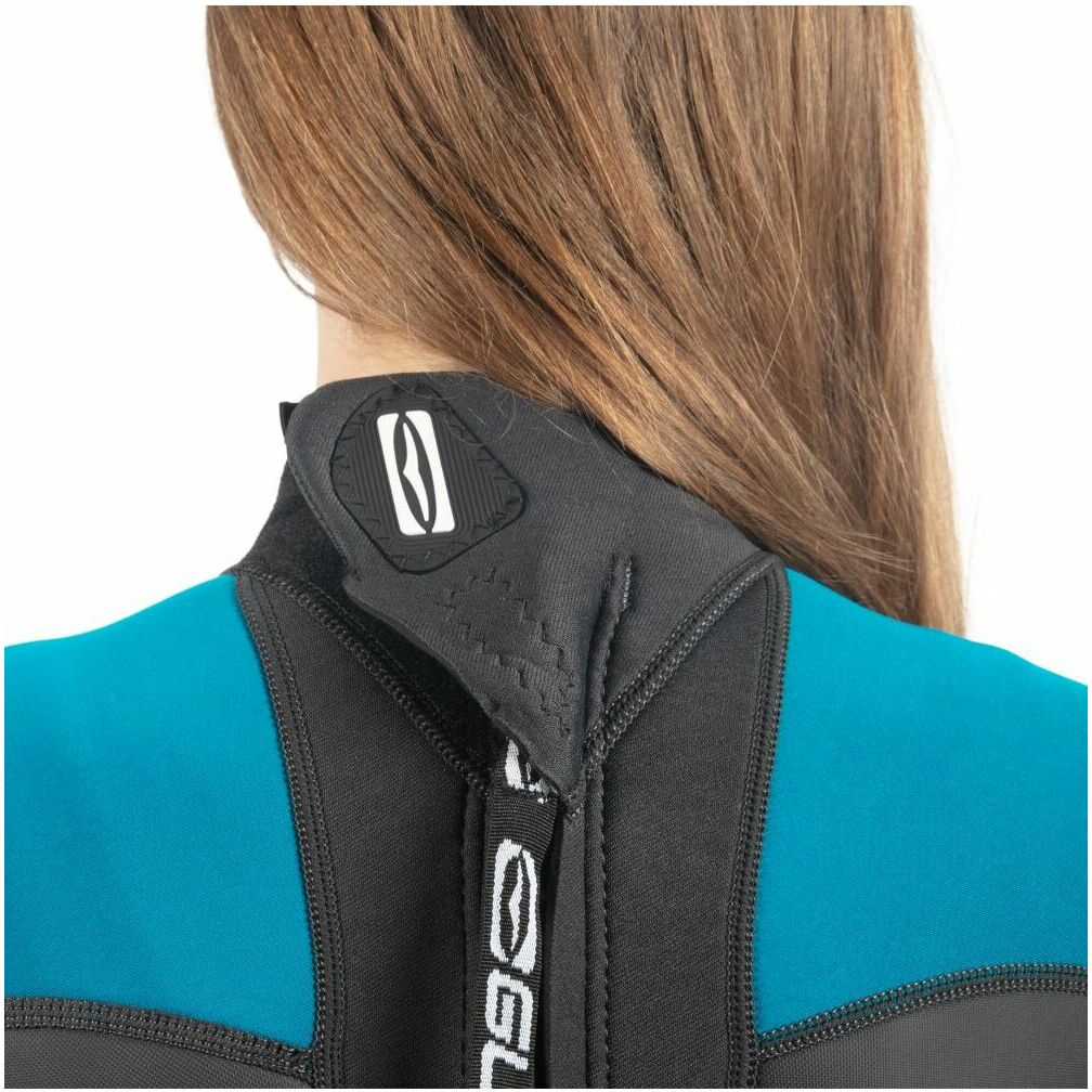2025 Gul Junior Response 3/2mm Flatlock Back Zip Våddragt RE1323-C1 - Jet / Teal